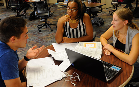 A tutoring session at the Learning Center