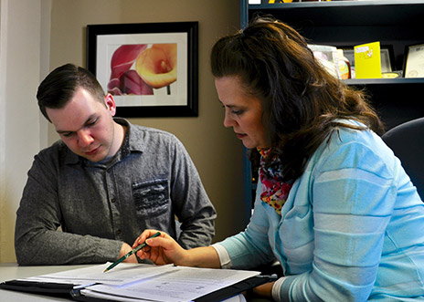 Amanda Nell working with Nick DeBrodie