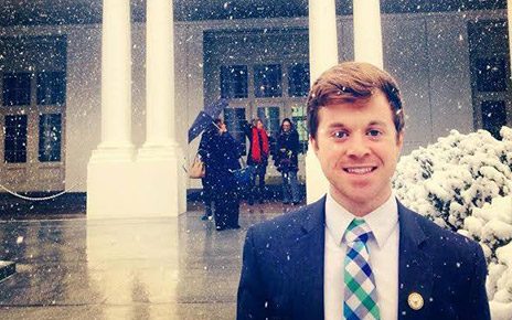 Zach Parolin in front of the White House
