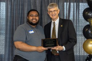 Jayden Francois with Dr. Jim Spain