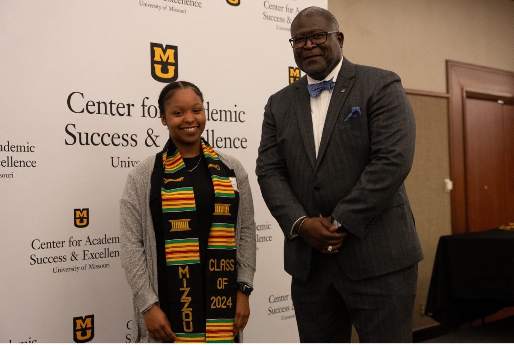 Miyah Jones with Dr. Andre Thorn